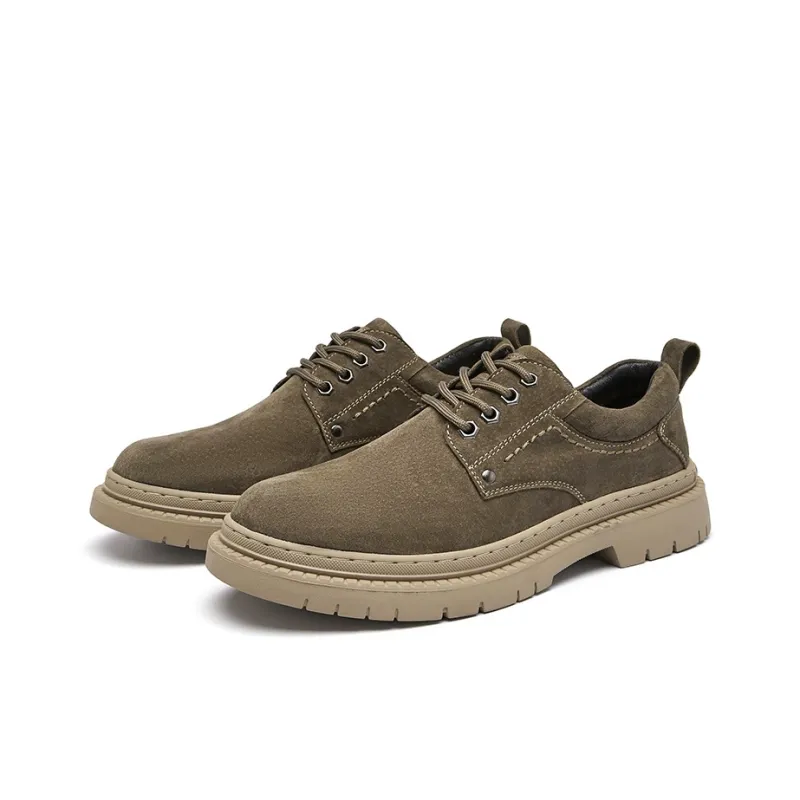 QIUTEXIONG Work Boots Men Low Top Gold/Sand/Khaki-15