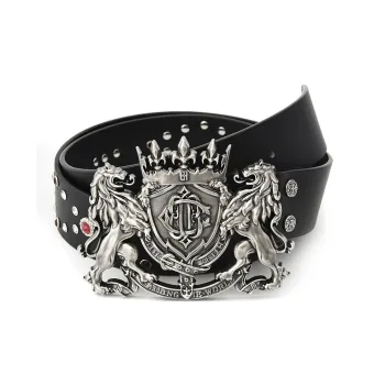BIRTH OF ROYAL CHILD Leather Leather Belts Unisex Black Width  4cm