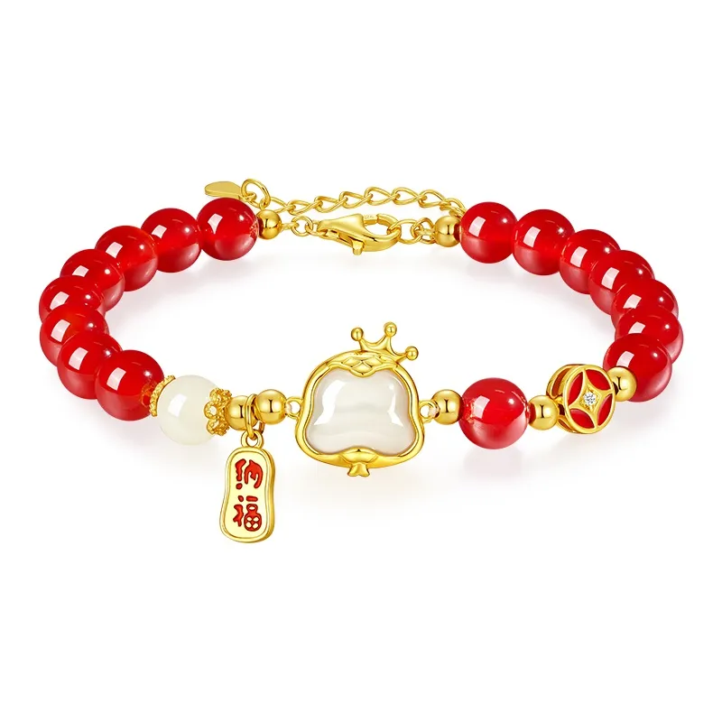 Central Fashion Bracelets Pale Greenish White Jade Women's-0