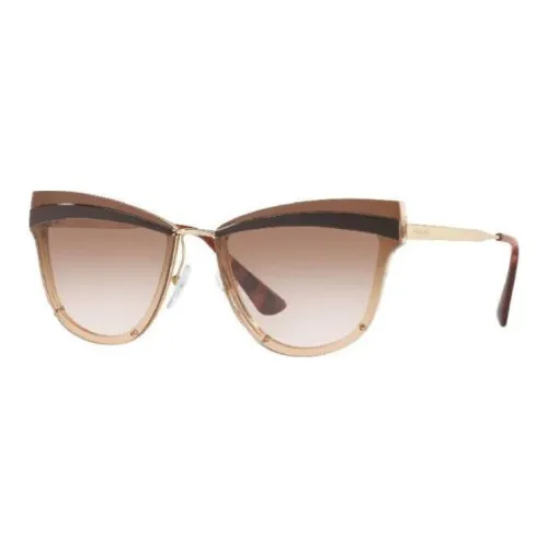 PRADA Metal Cat Eye Sunglasses Women's Brown