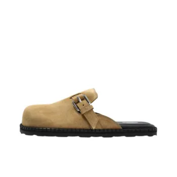 MOSCHINO Buckled Round Toe Mules Women's