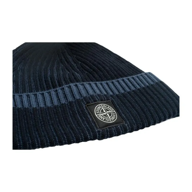 STONE ISLAND Logo Patch Ribbed Beanie-2