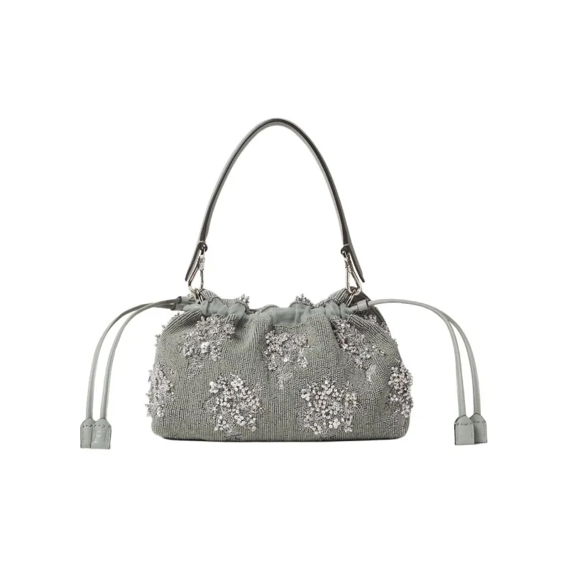 FENDI Baguette Polyester Handbag, Shoulder Bag Medium Size Women's Green-2