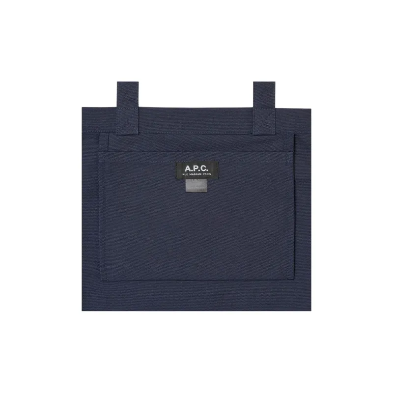 A.P.C Cotton Tote Bag, Shopping Bag, Shoulder Bag Unisex Marine Blue-1