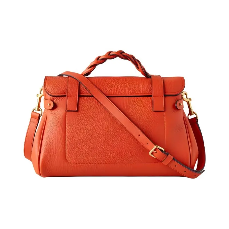 Mulberry Alexa Grained Leather Shoulder Bag Crossbody Bag Handbag Regular Women's Orange Red-2