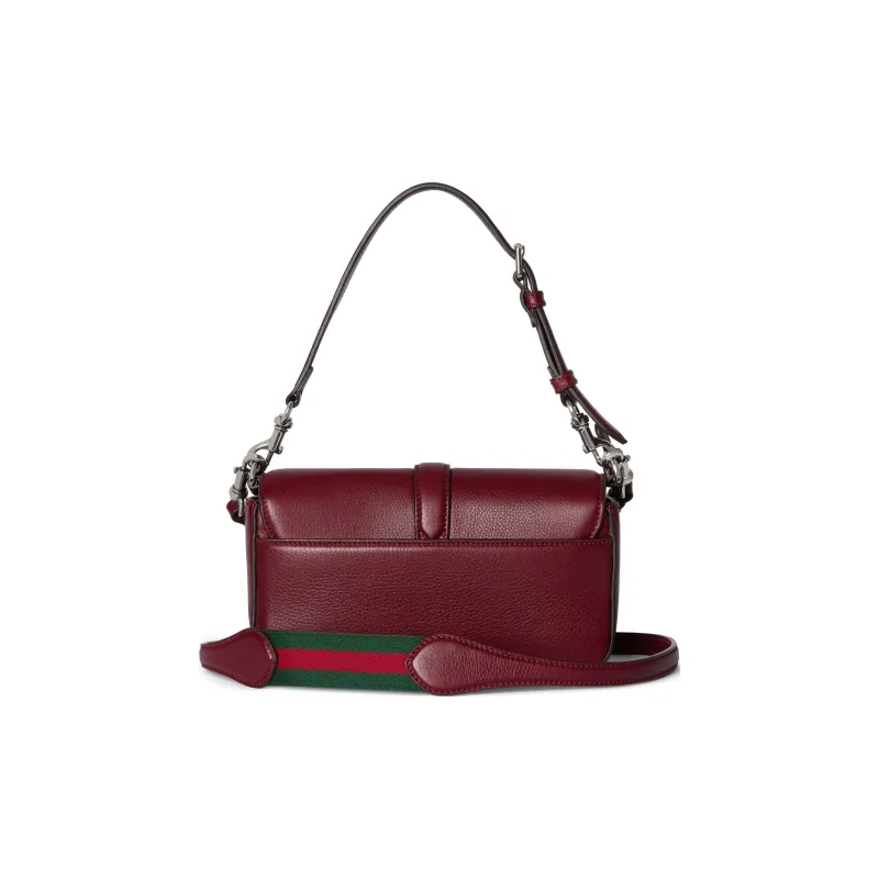GUCCI Leather Shoulder Bag, Crossbody Bag, Handbag Trumpets Women's Ancora Red-3