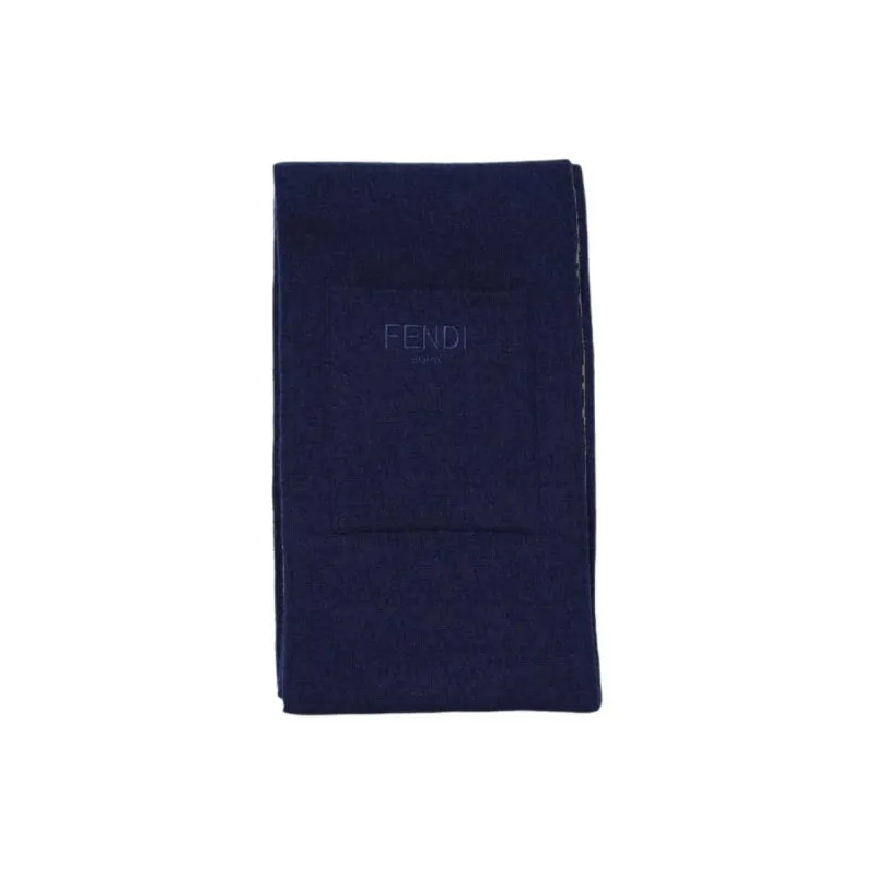 FENDI Logo Embroidered Reversible Scarf-2