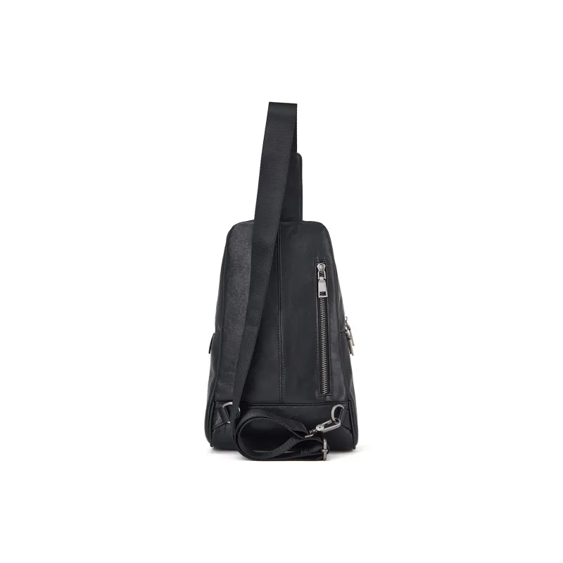 ROBERTA DI CAMERINO Cow Leather Sling Bag Regular Men's Black-4