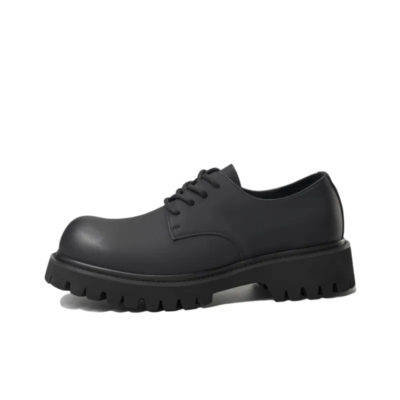 EBLIS HUNGI Derby Casual Shoes Men's Black Height Increasing-0