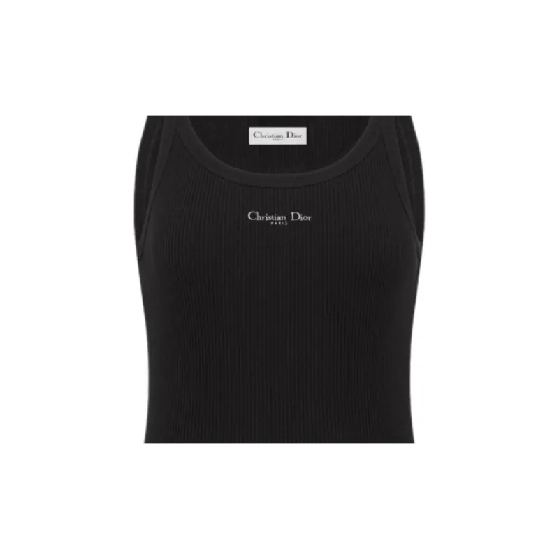 DIOR SS25 Spring Summer Ready to Wear Collection Tank Top Women's Black-2