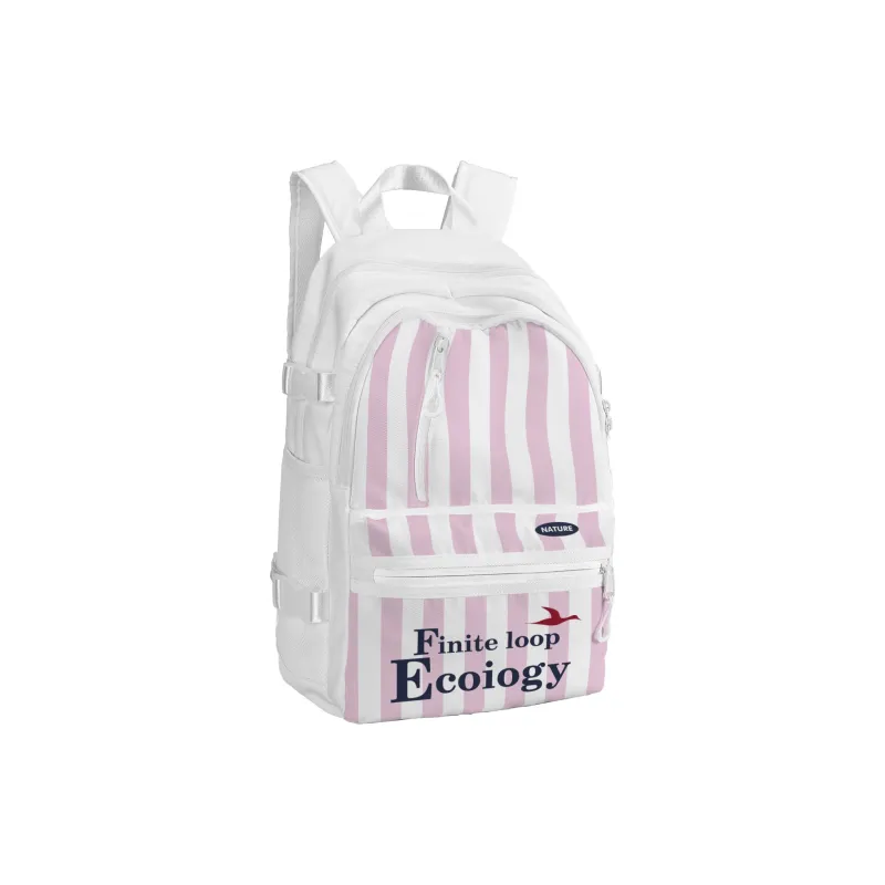 FINITE LOOP Recycled Material Backpack Regular Unisex White-14
