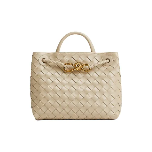 Bottega Veneta Andiamo Series Sheepskin Shoulder Bag Crossbody Bag Handbag Small Size Women's Light Umber