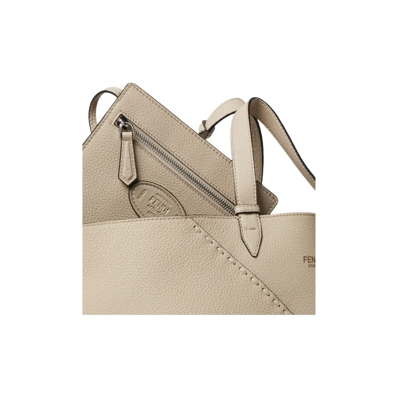 FENDI Calfskin Shoulder Bag, Crossbody Bag, Handbag Trumpets Men's White-4