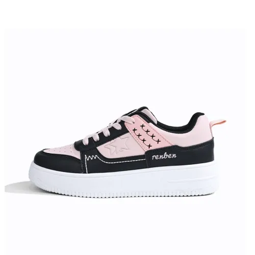 RENBEN Anti Slip And Wear Resistant Breathable Low Top Skateboard Shoes Women's