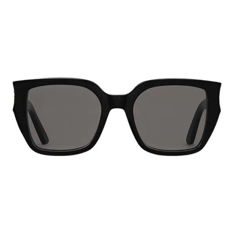 DIOR Acetate Metal Square Sunglasses Women's Black-1