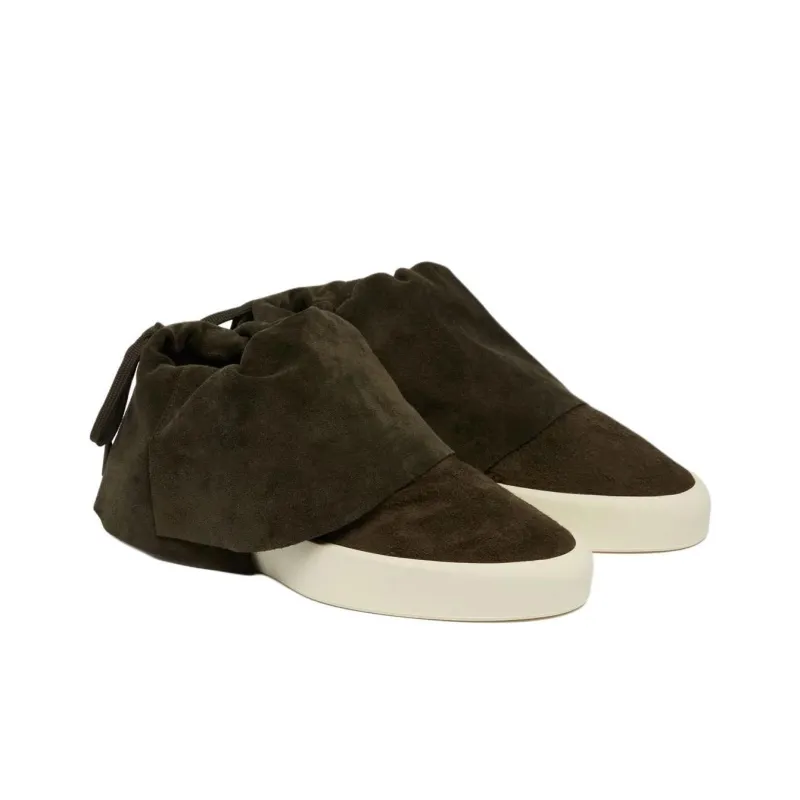 Fear Of God Moc Low Top Skateboard Shoes Men's Olive Green-2