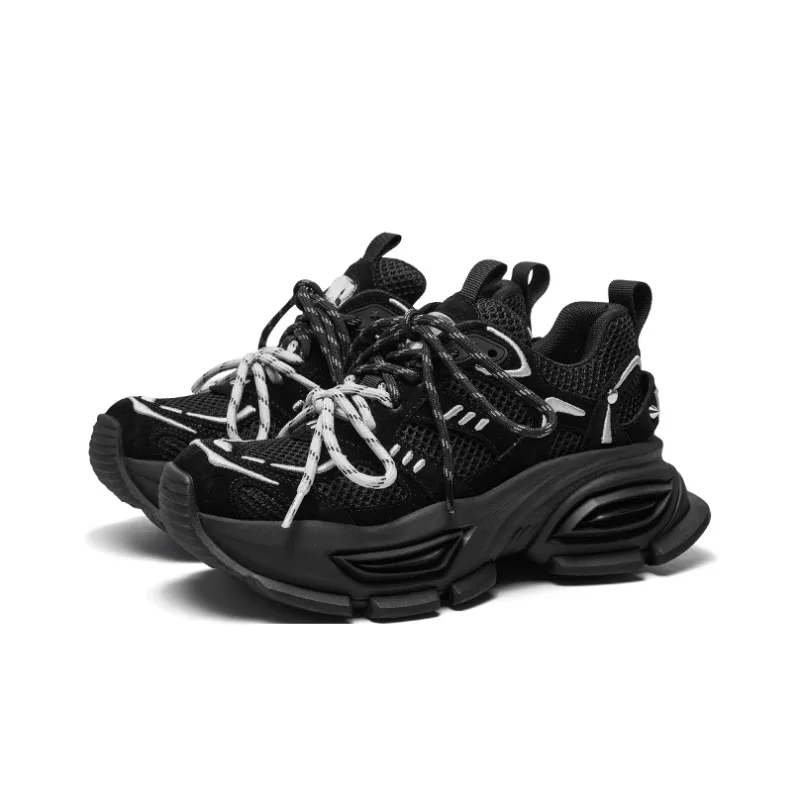 CHERYKALLY Anti-Slip Wear-Resistant Breathable Height Increasing Low-Top Chunky Sneakers Women's-7