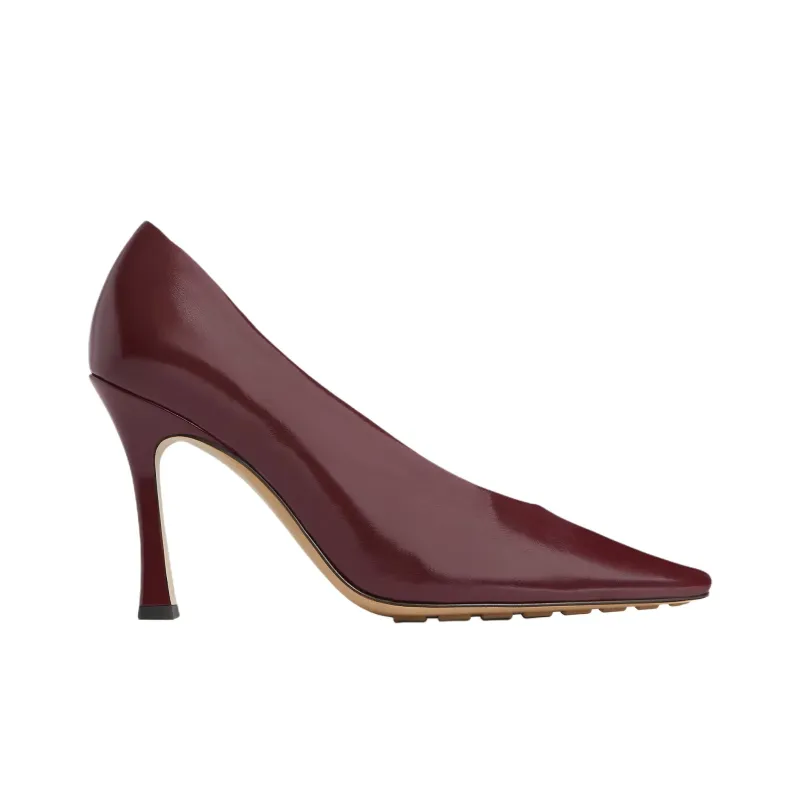 Bottega Veneta Sofia Slim Heel High Heels 9cm Women's Burgundy-1