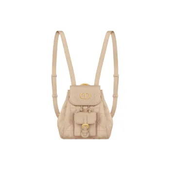 DIOR Caro Sheepskin Backpack Women's Powder Beige