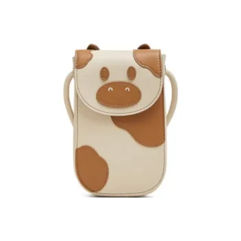 Teenmix Artificial Leather Crossbody Bag Mini Women's Beige Apricot/Ecru