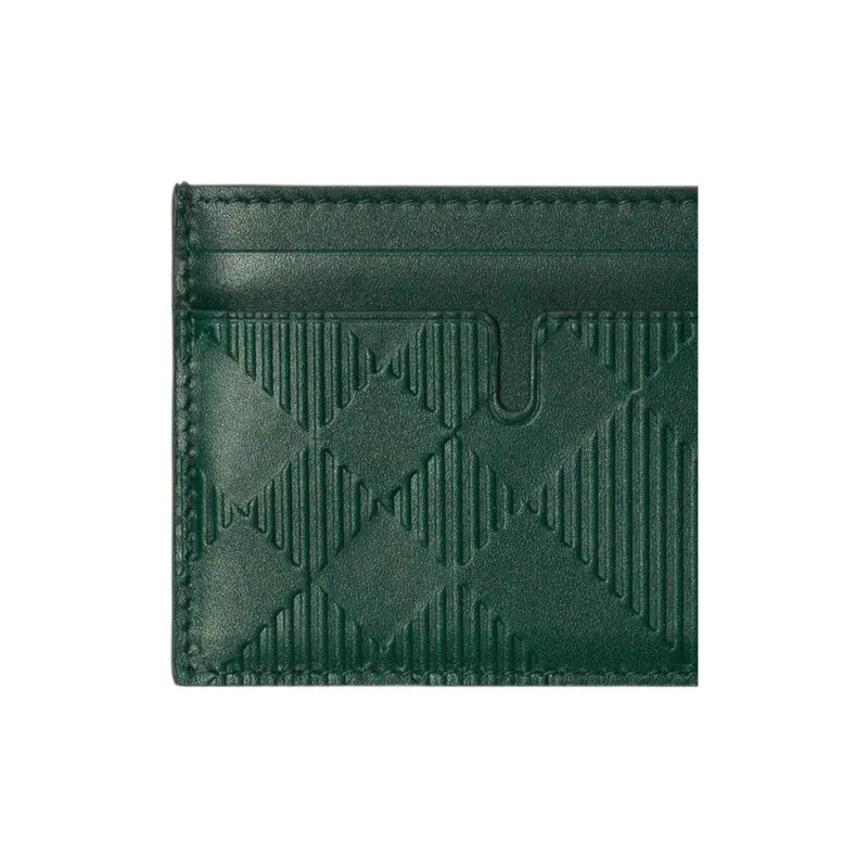 Burberry Calfskin Card Holder Men's Vine Green-3