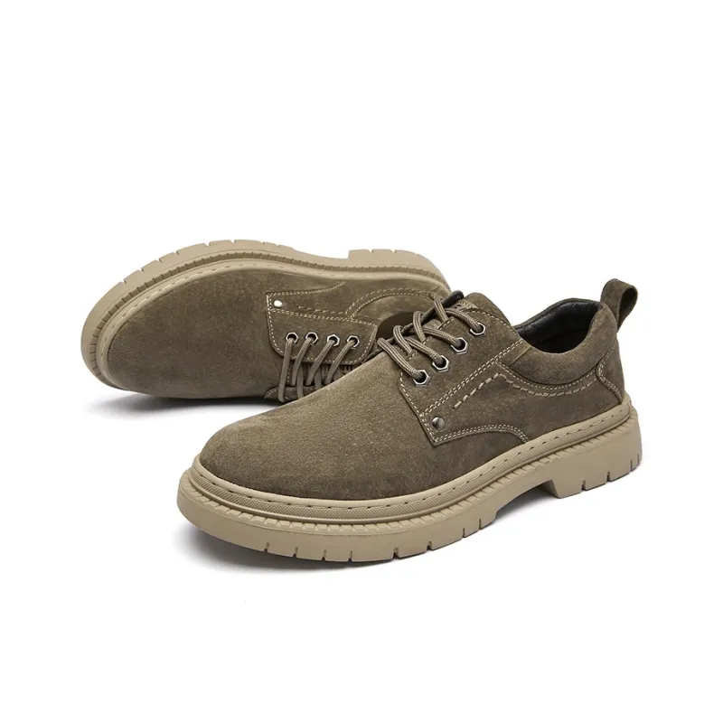 QIUTEXIONG Work Boots Men Low Top Gold/Sand/Khaki-14