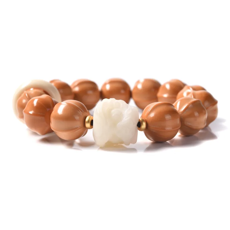 Abby's Wonderland Monkey Head Walnut Bracelets Unisex-1