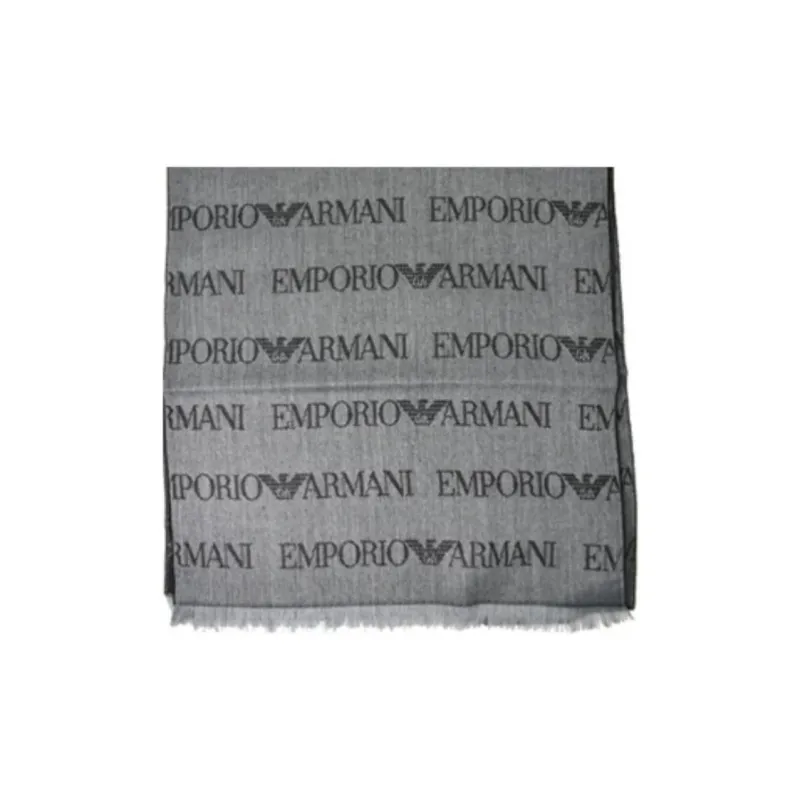 EMPORIO ARMANI Monogram pattern Knitted Scarf-2
