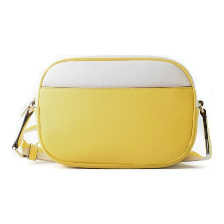 MICHAEL KORS Canvas Crossbody Bag, Shoulder Bag Women's White & Yellow-1