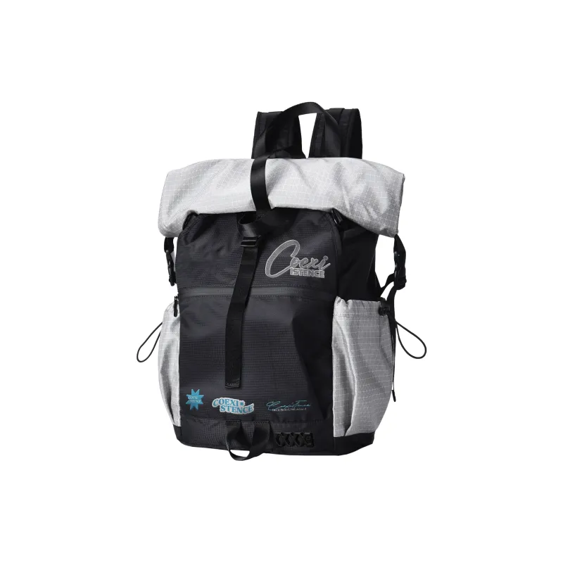 COEXISTENCE Polyester Student Backpack Travel Bag Regular Unisex Black Gray Color-1