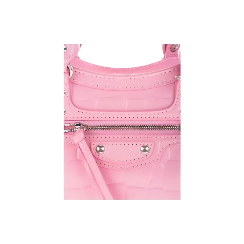 Balenciaga Cow Leather Shoulder Bag Mini Women's Pink-4