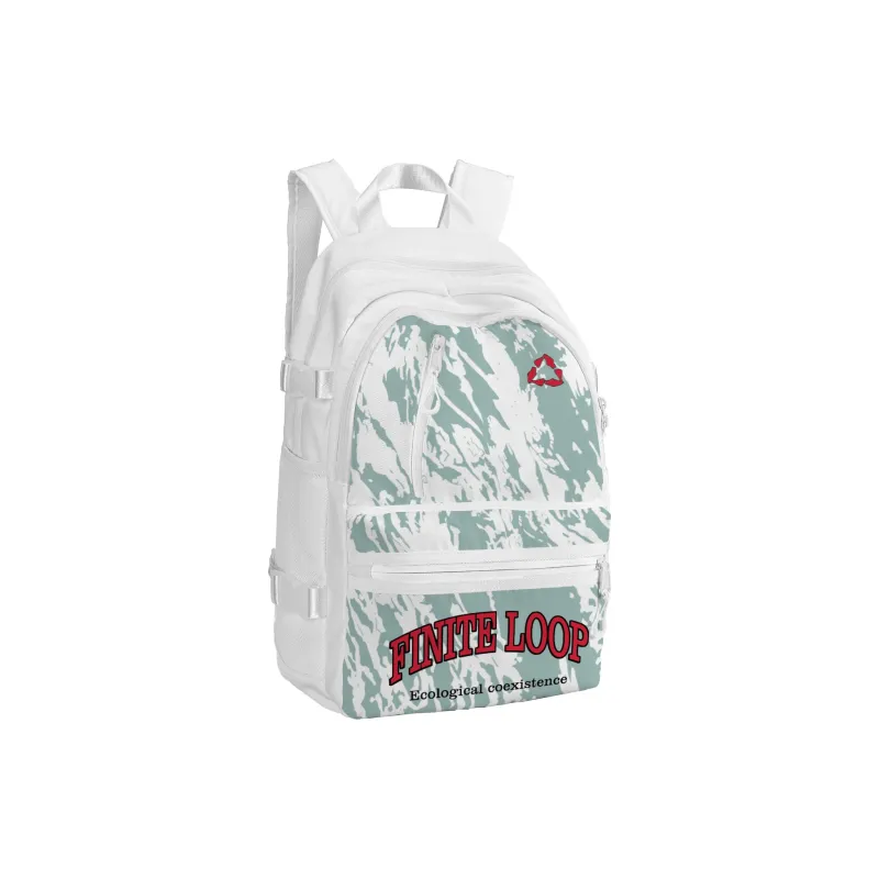 FINITE LOOP Recycled Material Backpack Regular Unisex White-10