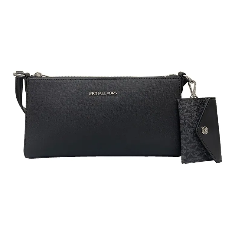 MICHAEL KORS Leather Shoulder Bag Medium Size Women's Black-1