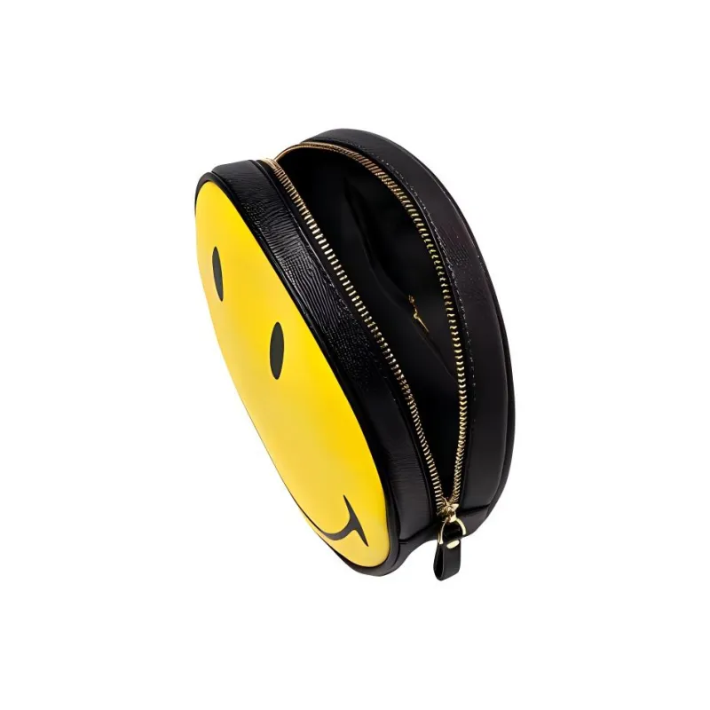 SELETTI SMILEY Collaboration Polyurethane PU With Metal And PU Combination Coin Purse Regular Unisex Yellow-5