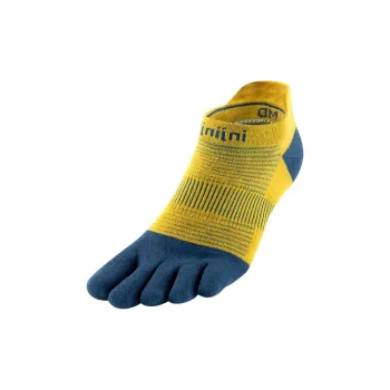 INJINJI Run Lightweight No-Show Ankle Socks Unisex 1 Pack Royal Yellow