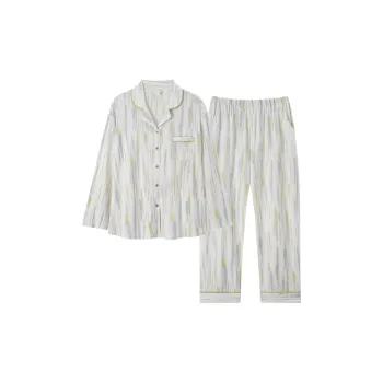 Sha Qian Pajama Set Women's Ivory White