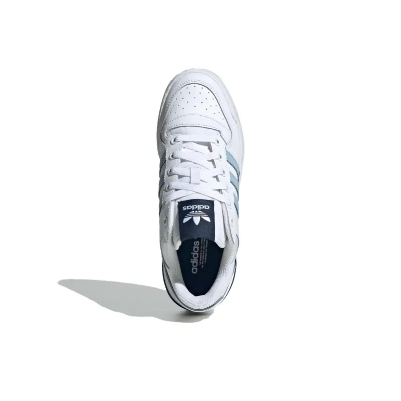 Adidas Originals Forum Bold Anti-Slip Wear-Resistant Low-Top Skateboard Shoes Women's White Blue-4