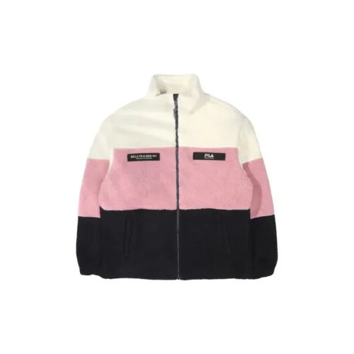 FILA Velvet feel Coat Unisex Pink