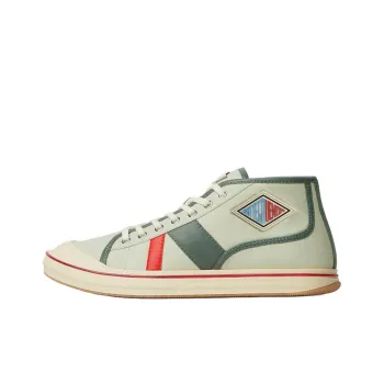 Bottega Veneta Eliot Mid Top Canvas Shoes Women's Light Green