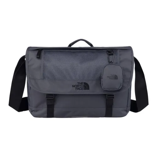 THE NORTH FACE Polyester Messenger Bag, One Shoulder Handbag Large Size Men's Charcoal Gray