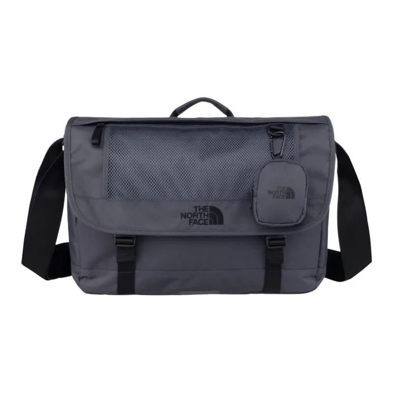 THE NORTH FACE Polyester Messenger Bag, One Shoulder Handbag Large Size Men's Charcoal Gray-0