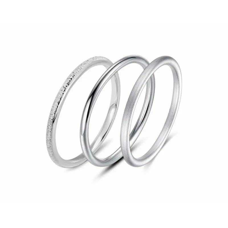 CHINA GOLD 9 Fine Silver Rings Unisex-6