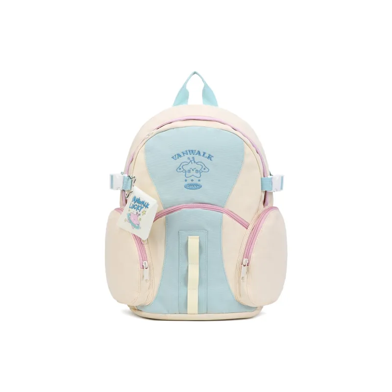 VANWALK Polyester Backpack Large Size Women's Galaxy Blue/Dreamy Star/Angel Pink-4