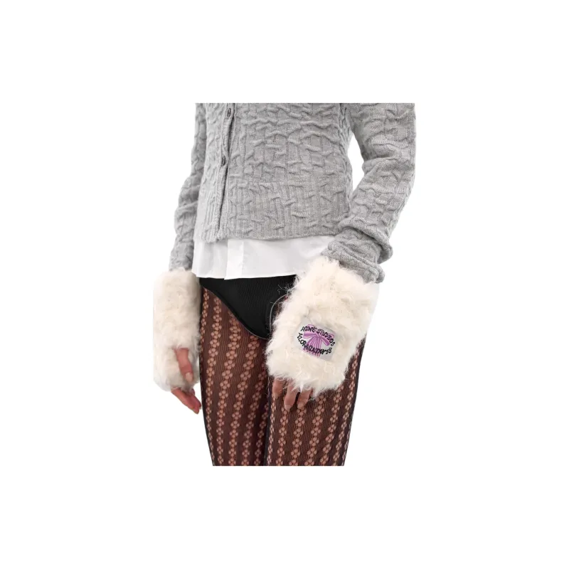 Acne Studios Alpaca Gloves Unisex White-4
