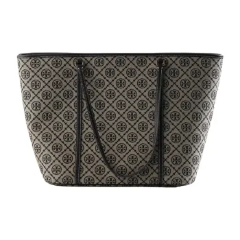 TORY BURCH T Monogram Zip Tote Navy