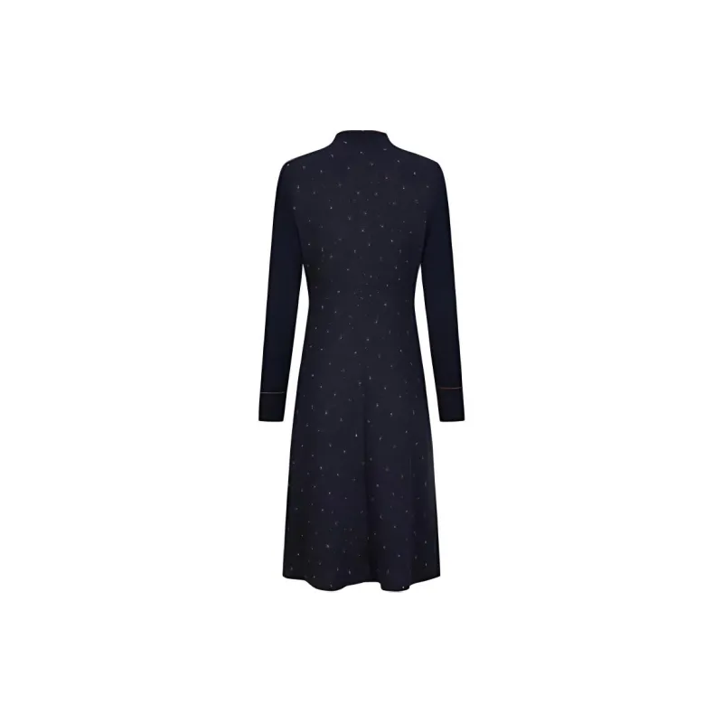 JZ. ANNAKRO Long-Sleeved Dresses Women's Floral Dark Blue-1