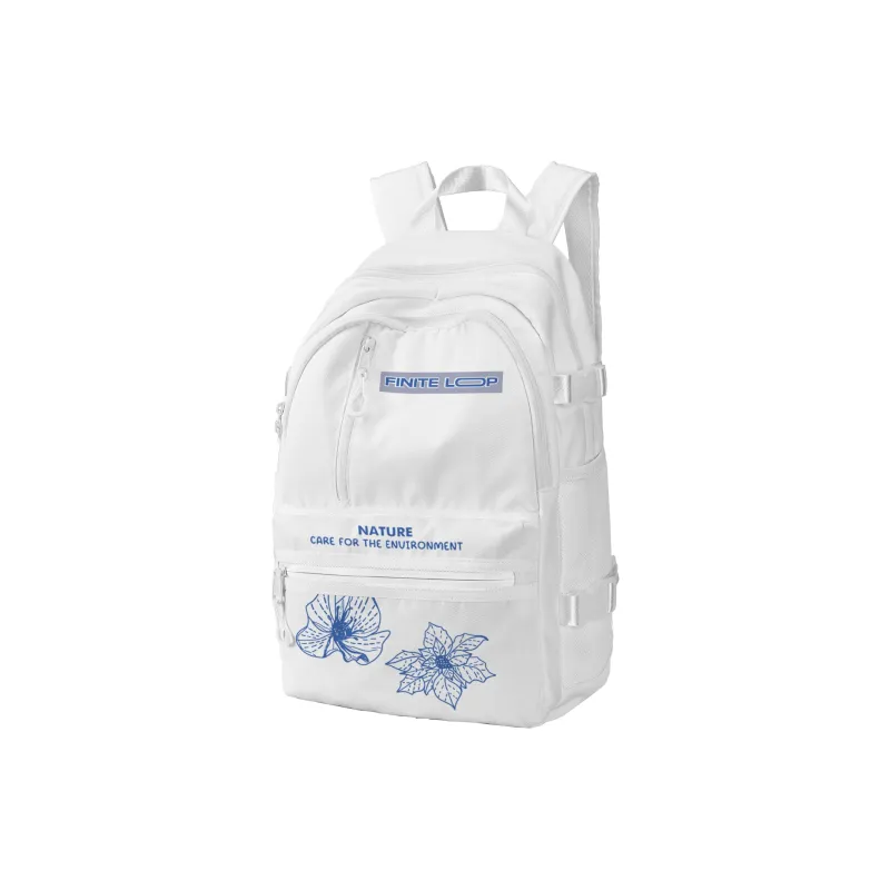 FINITE LOOP Recycled Material Backpack Regular Unisex White-6
