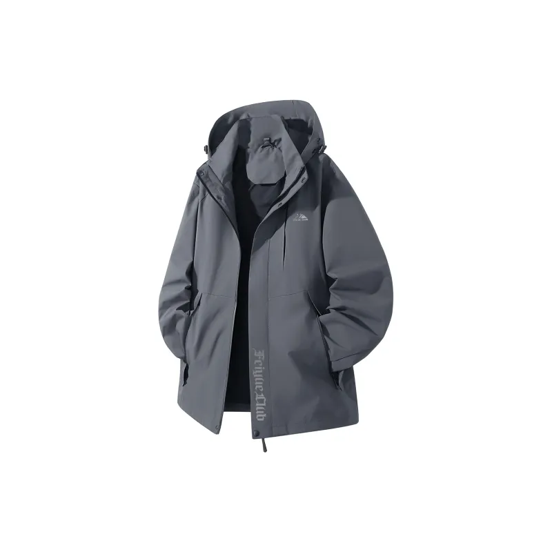 Feiyue Water-Resistant Windproof Warm Cold-Resistant Windbreaker Jacket Unisex Glacier White-6