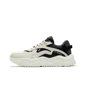 361° Cushioning Wear Resistant Low Top Casual Shoes Men's White Black