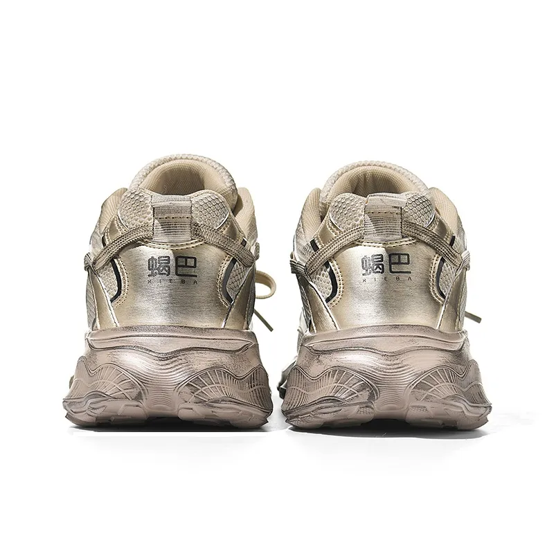 Legaco Chicken Cushioning, Slip Resistant, Abrasion Resistant, Height Increasing Low Top Chunky Sneakers Unisex-25